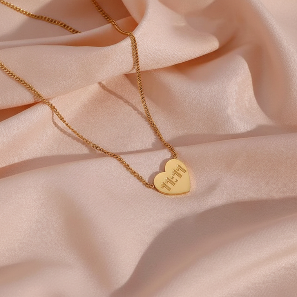 11:11 Necklace – Blush Pink Velvet