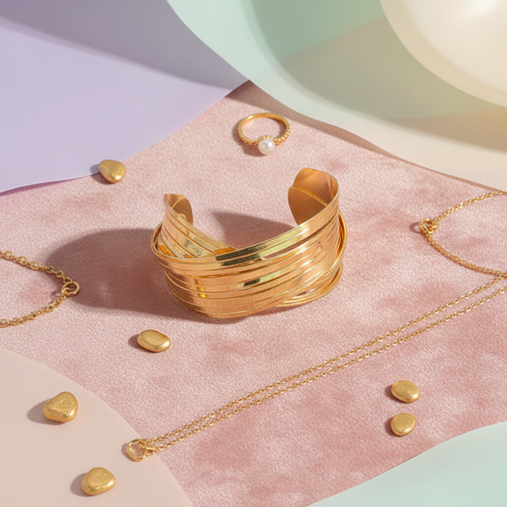 Blush pink velvet flatlay