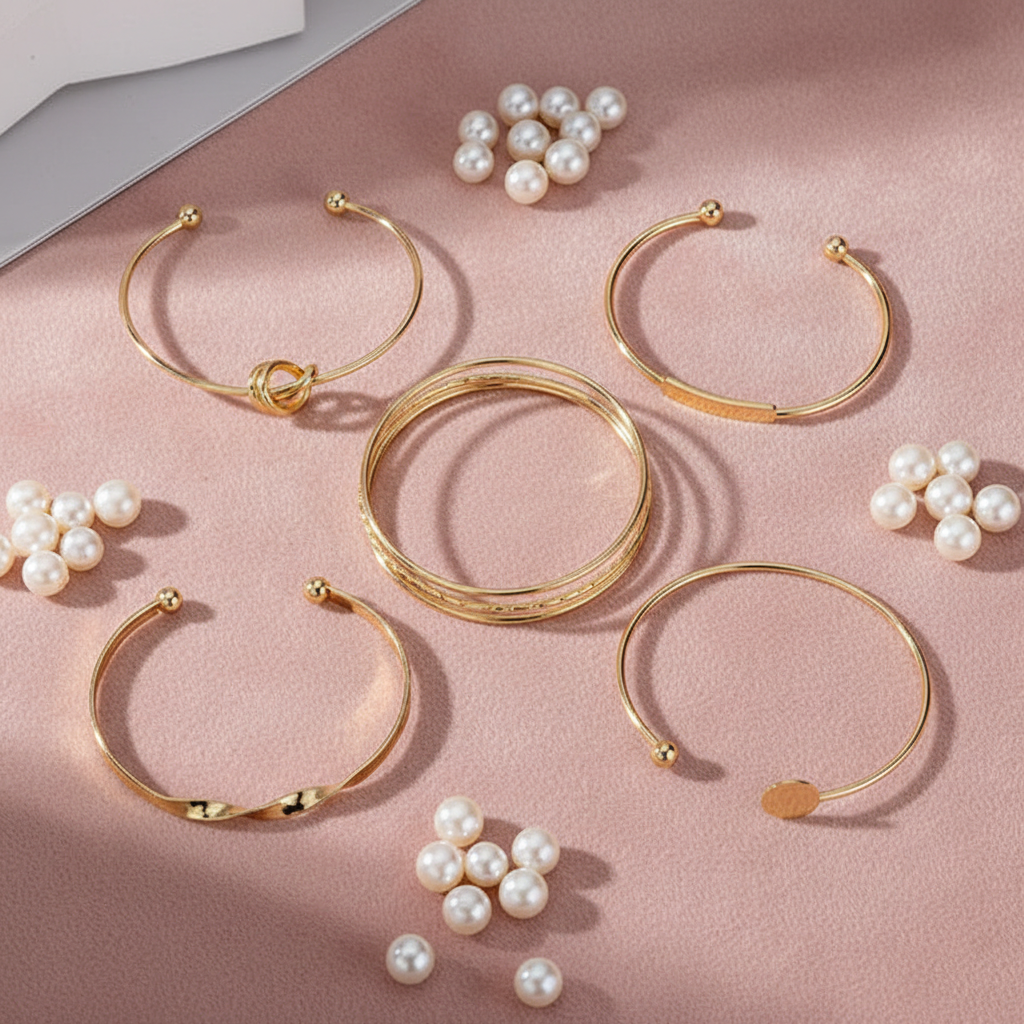 Blush pink velvet flatlay