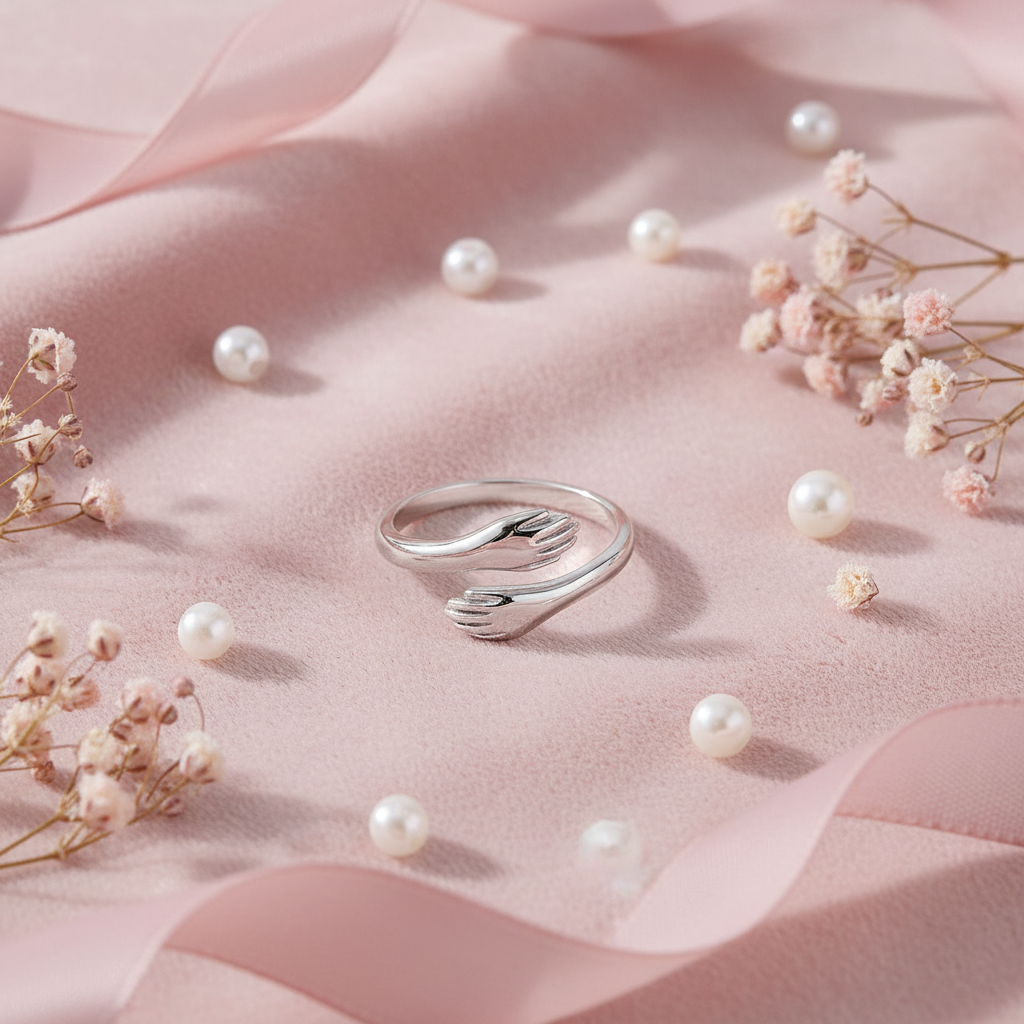 Blush pink velvet flatlay