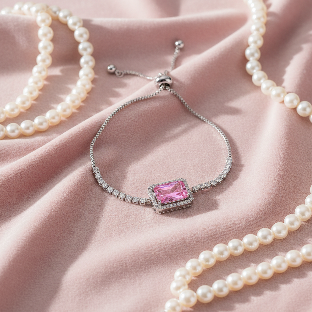 Blush pink velvet flatlay