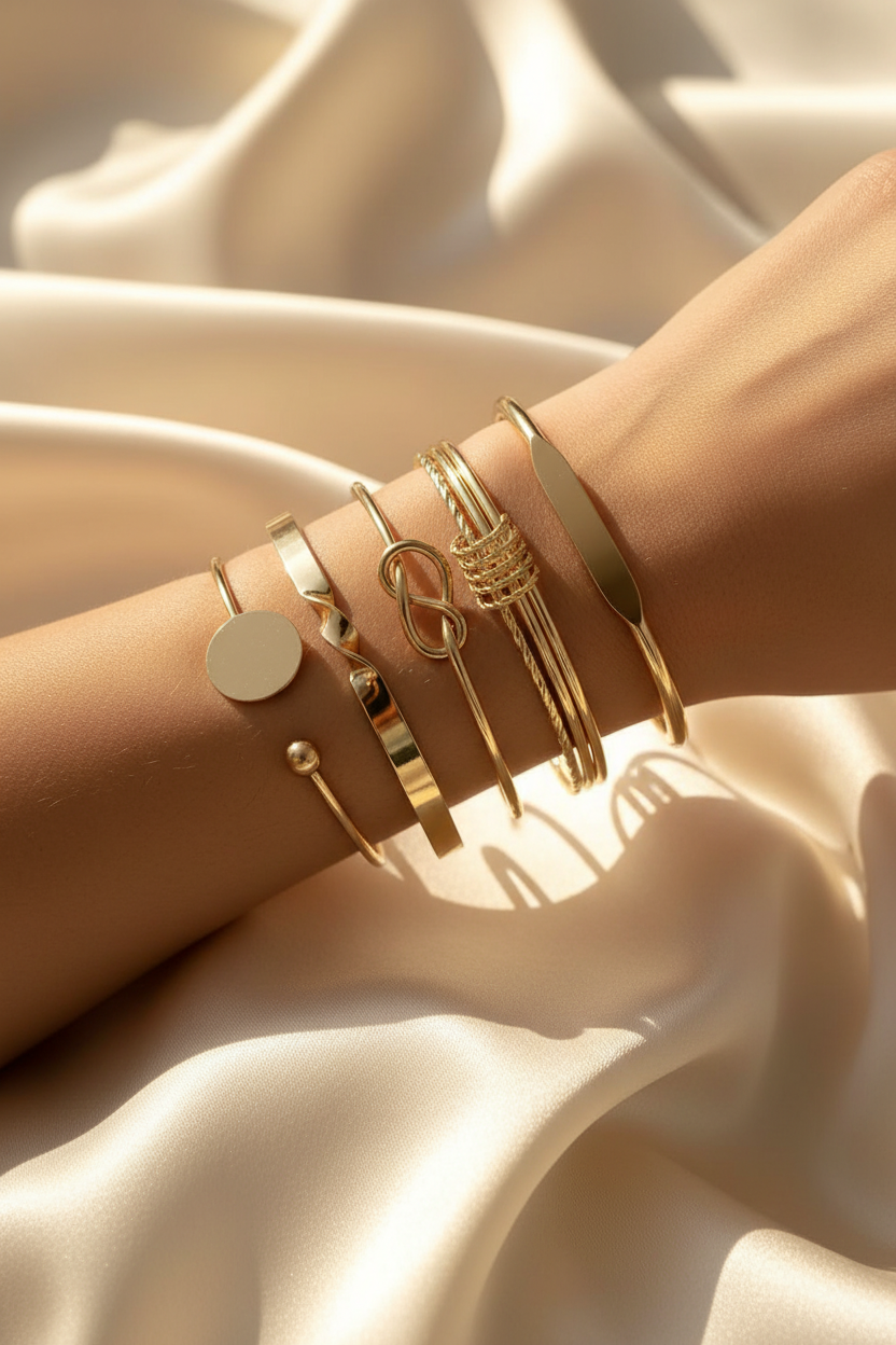 Close-up stacked wrist shot