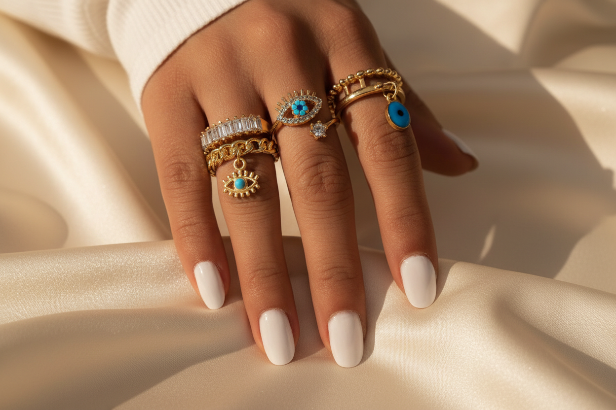 Close-up with 4 rings