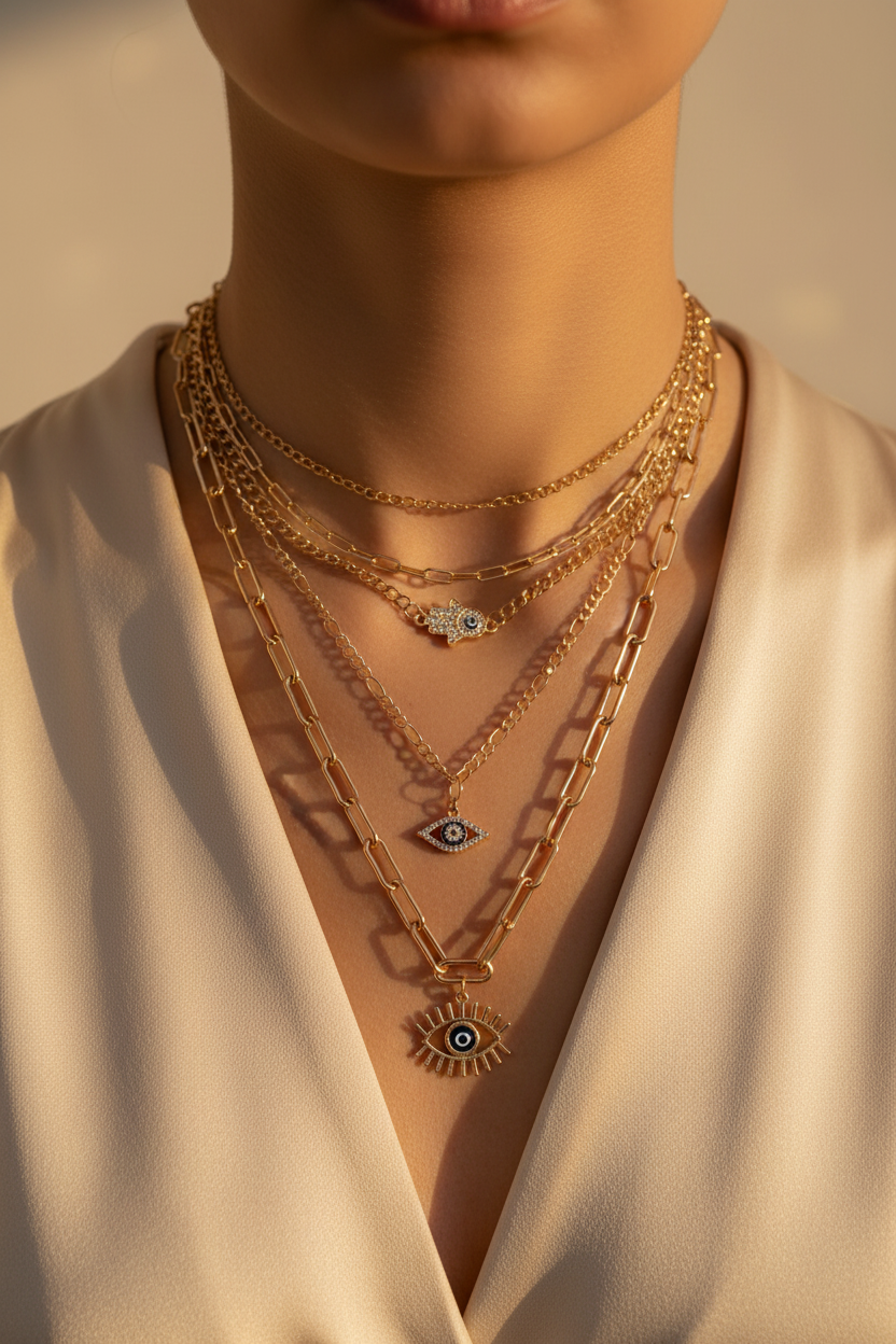 Elegant neckline shot