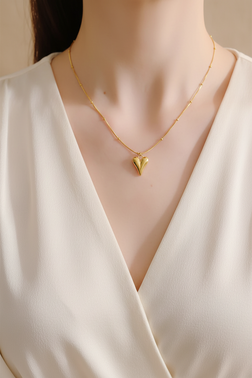 Elegant neckline shot