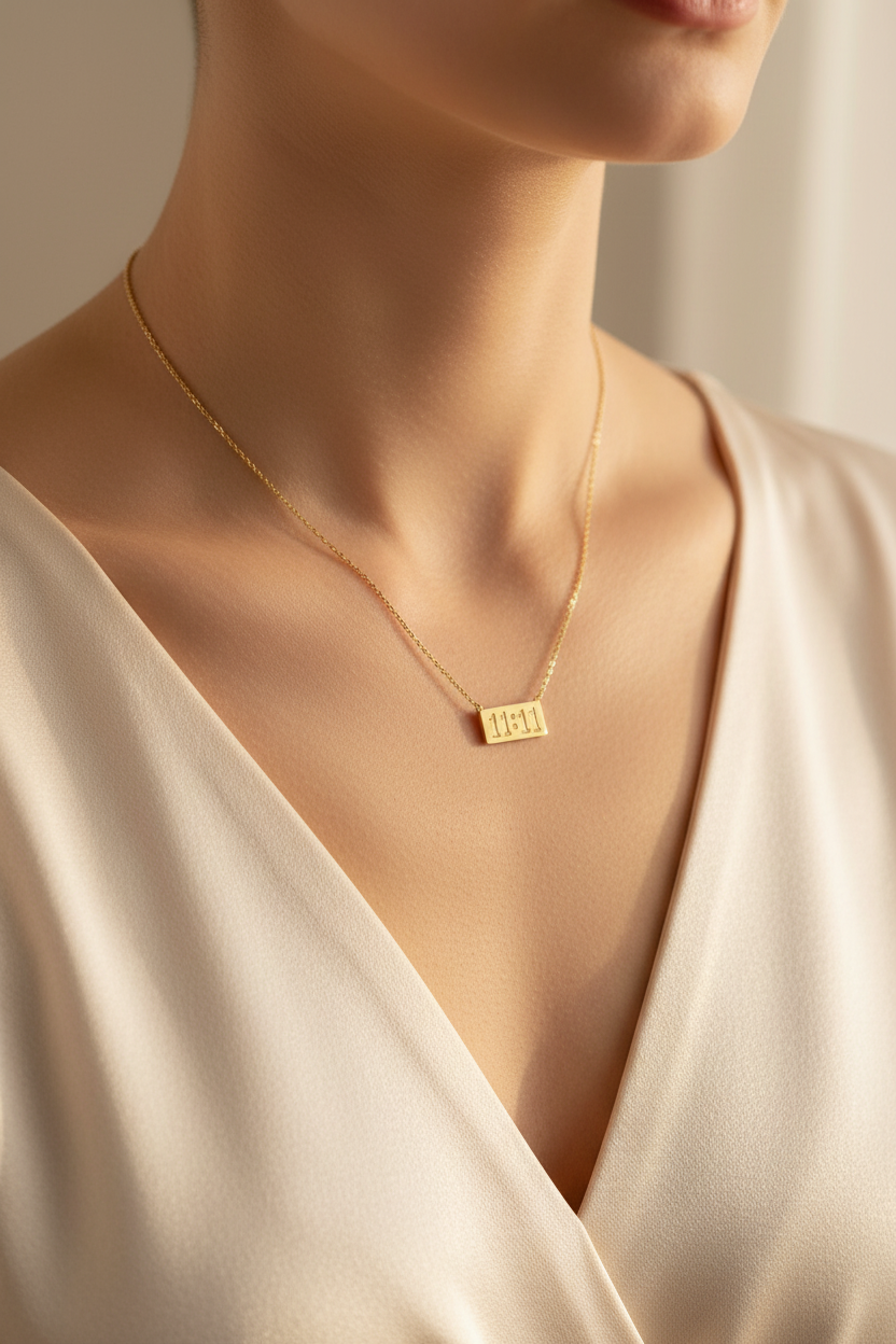 Elegant neckline shot