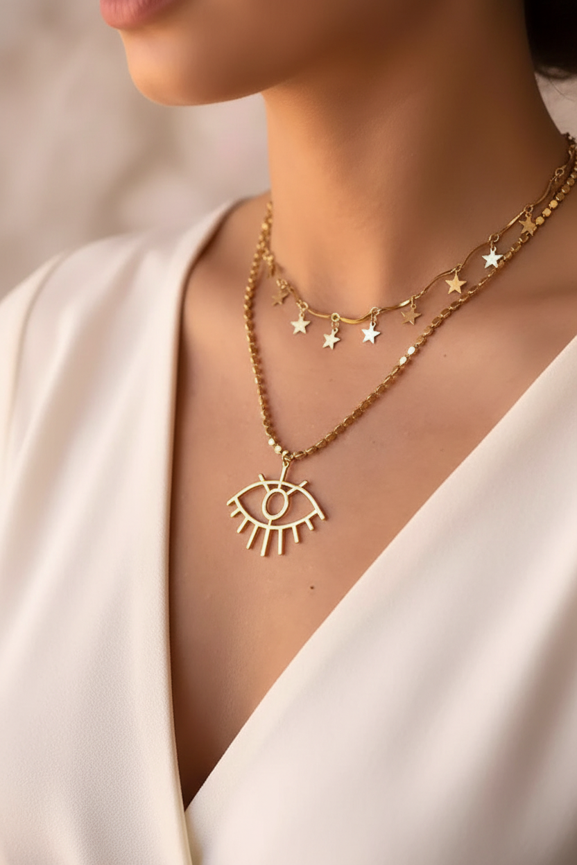 Elegant neckline shot