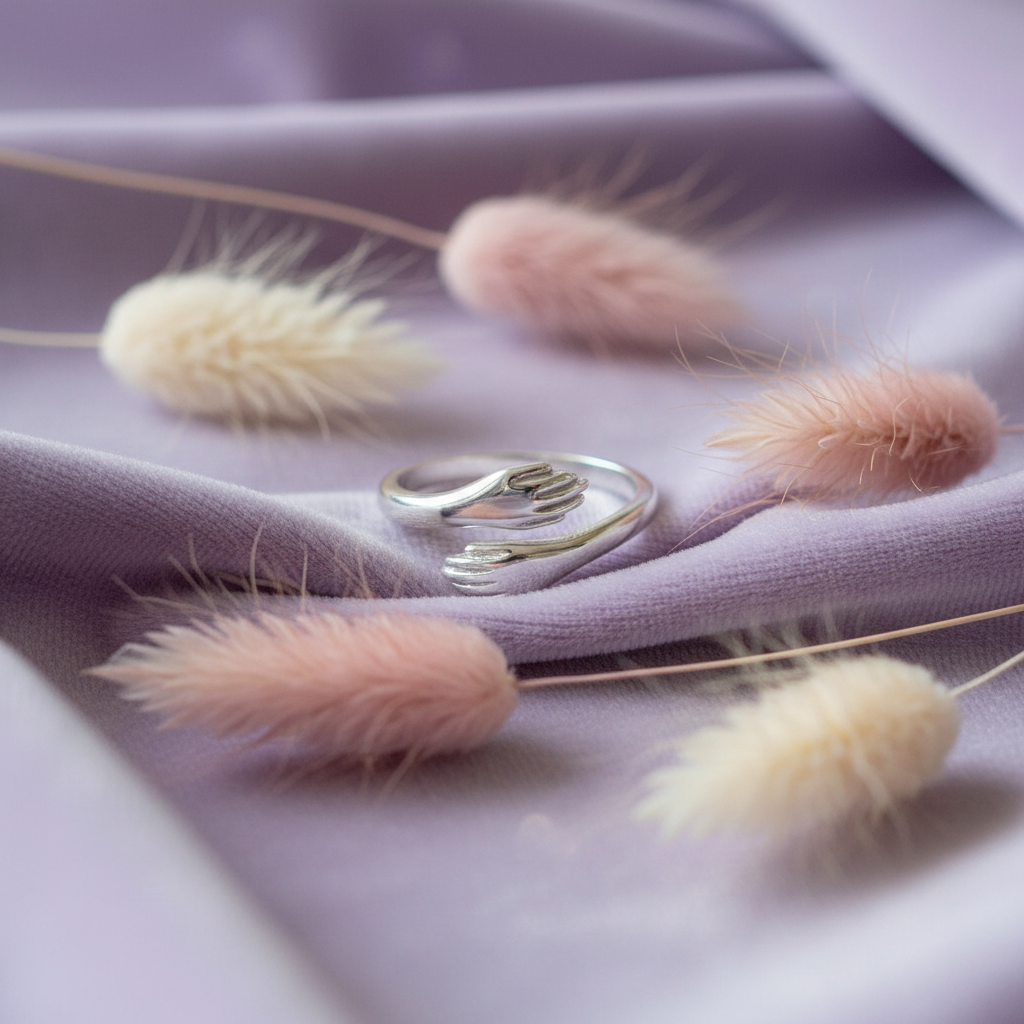 Lavender velvet with pampas grass