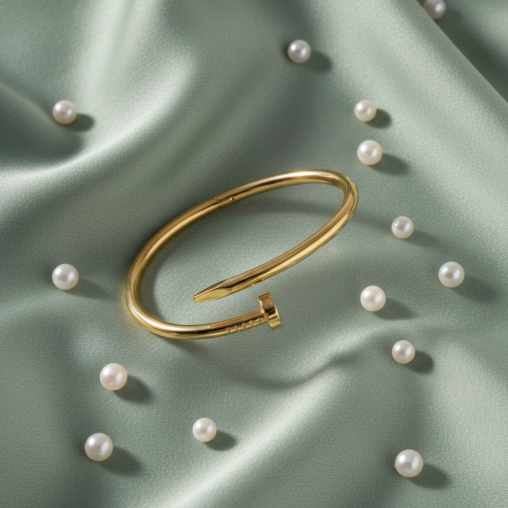 Nail Cuff – Sage Green Silk
