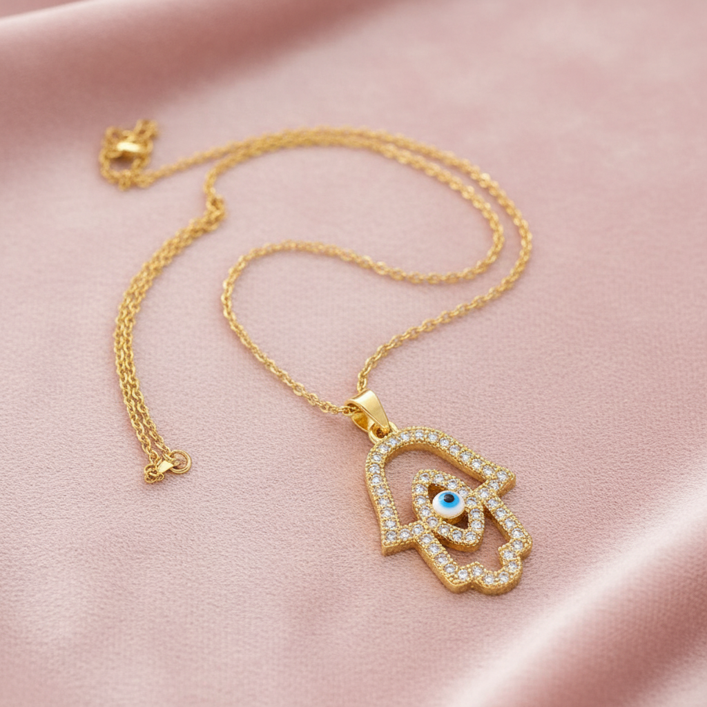 Nazar Shield – Blush Pink Velvet