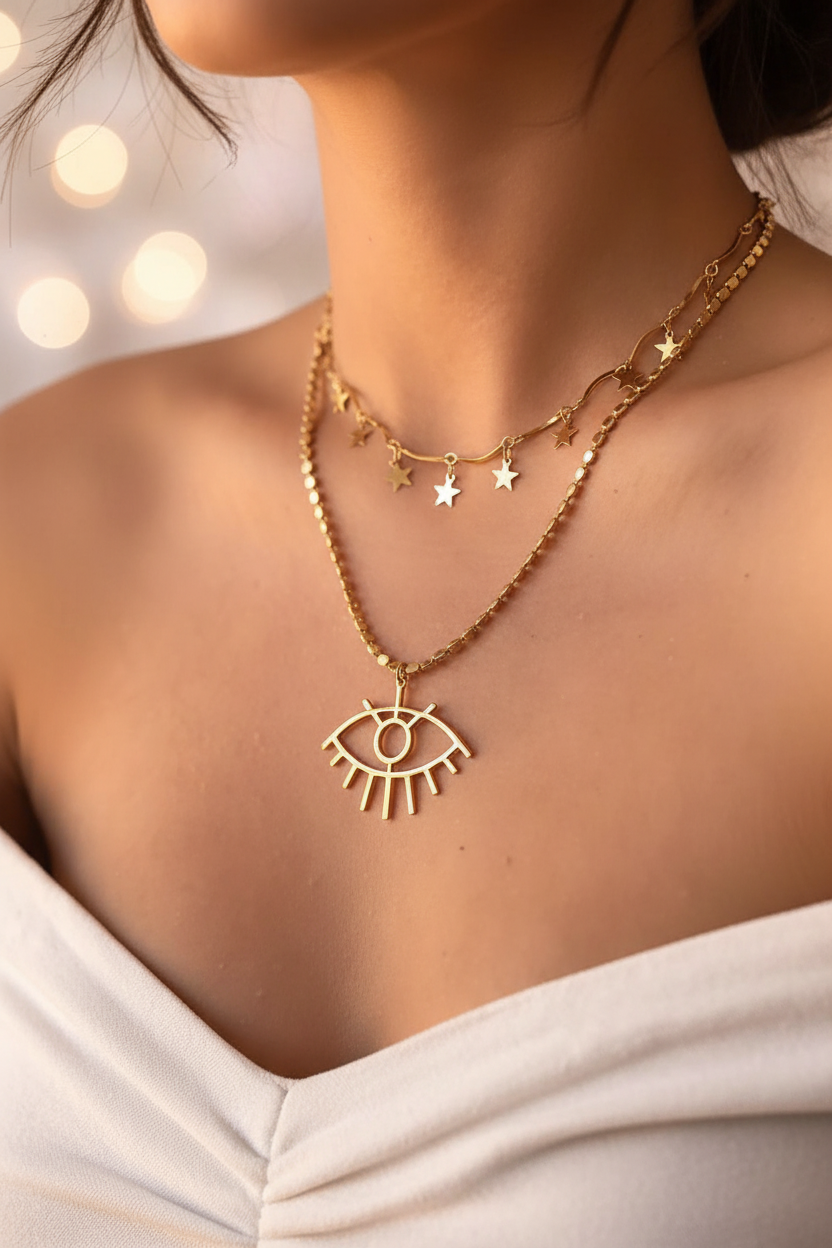 Romantic neckline shot