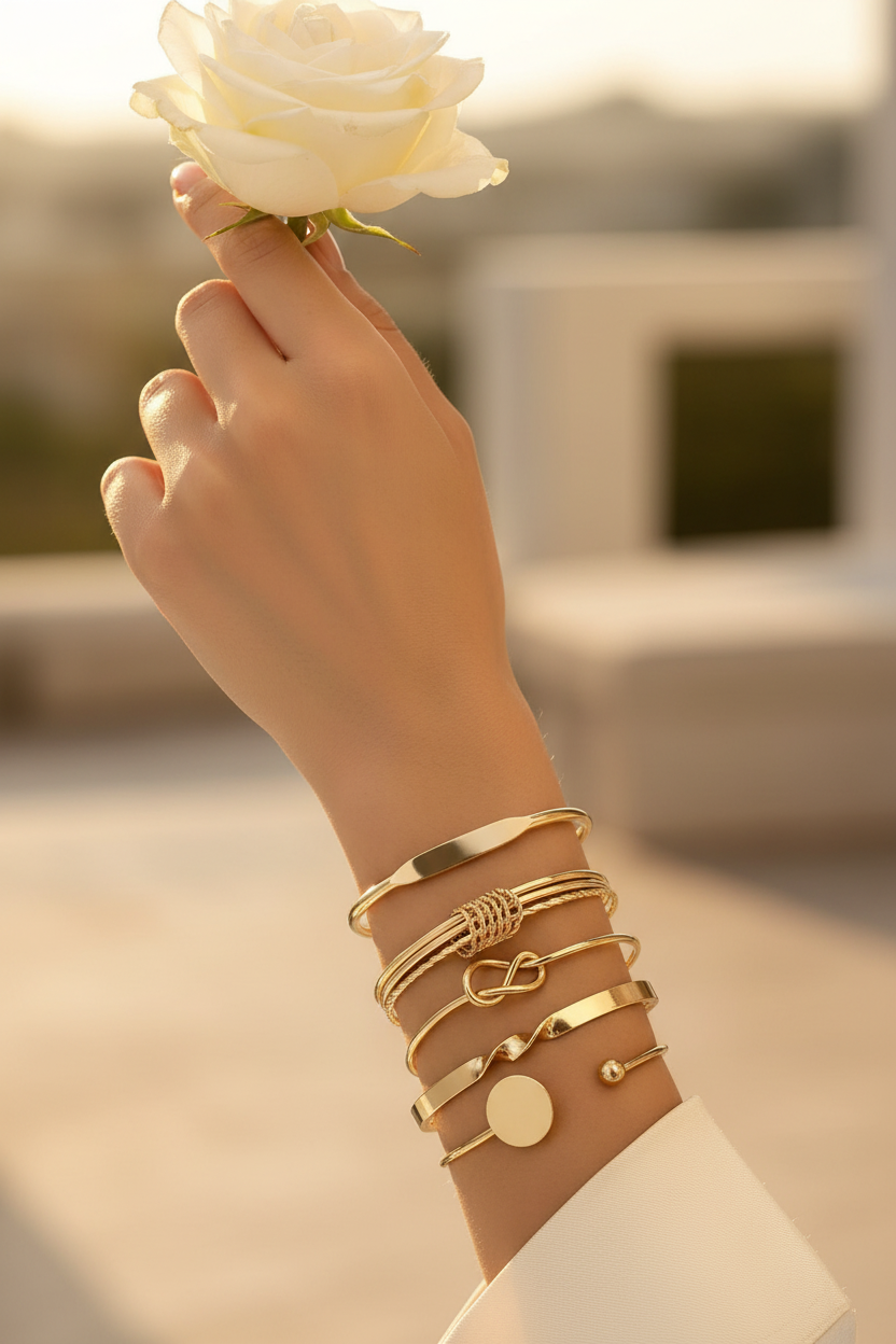 Romantic wrist shot with rose