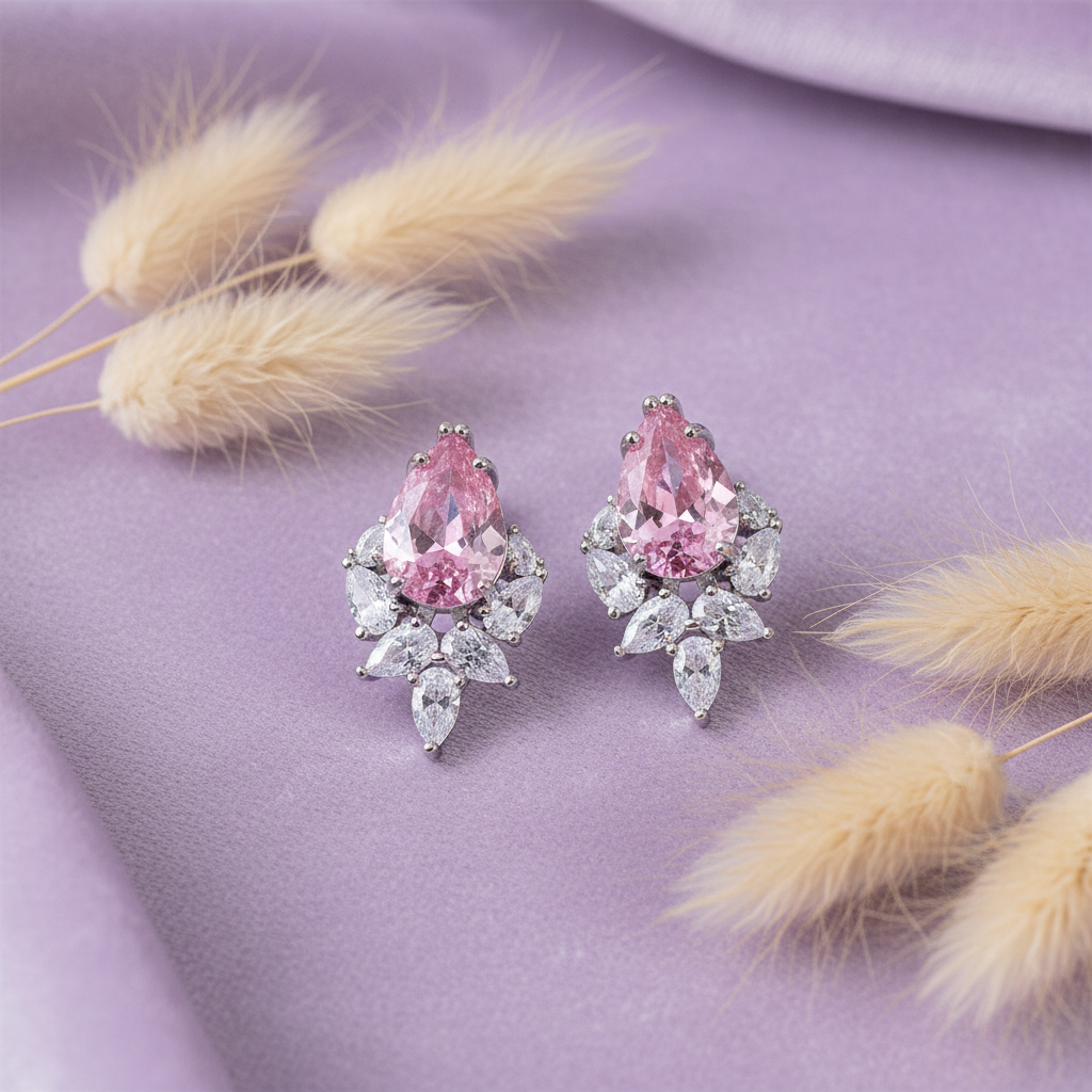 Rose Luxe Earrings – Lavender Velvet