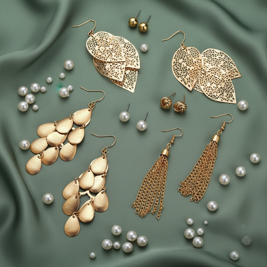 Sage green silk with pearls