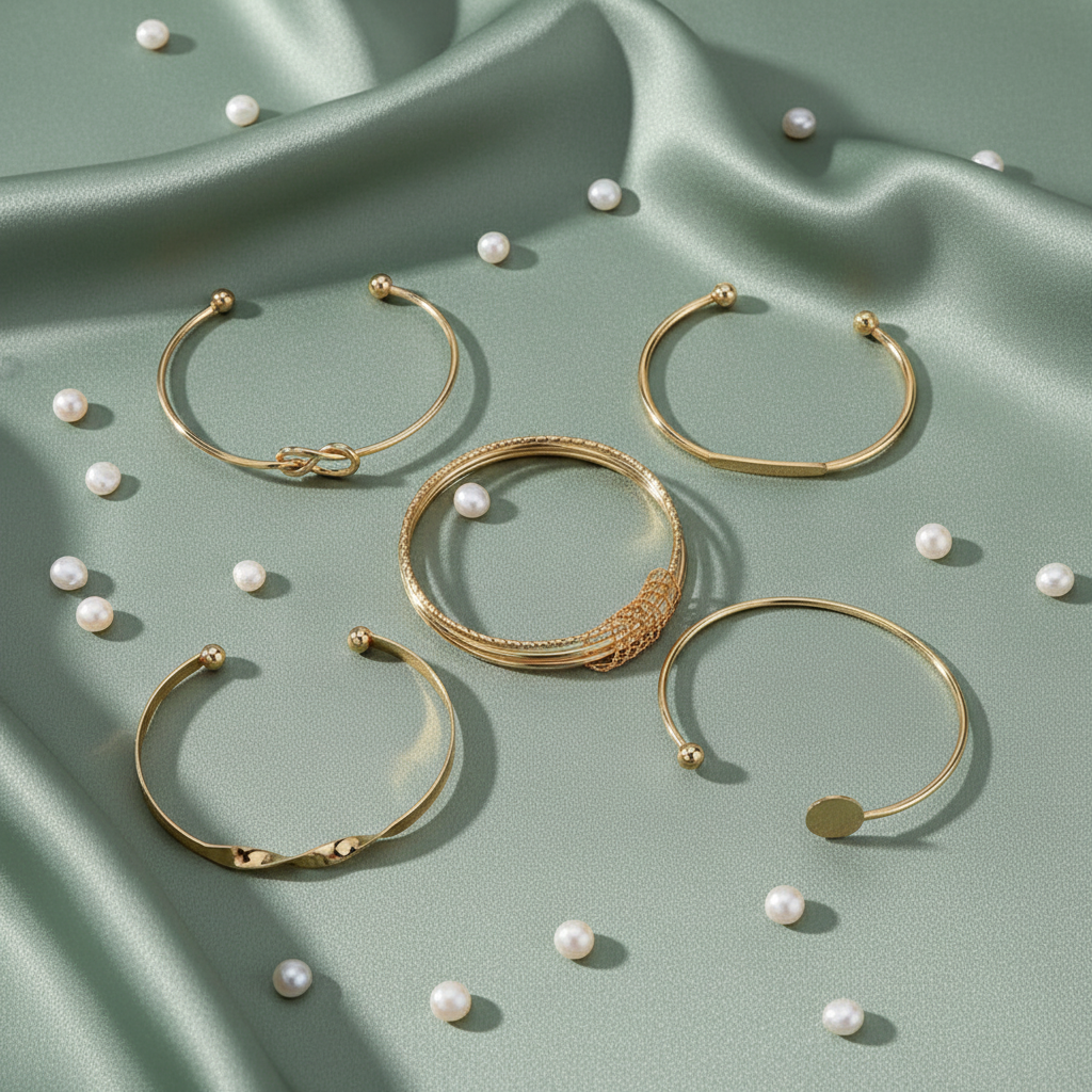 Sage green silk with pearls