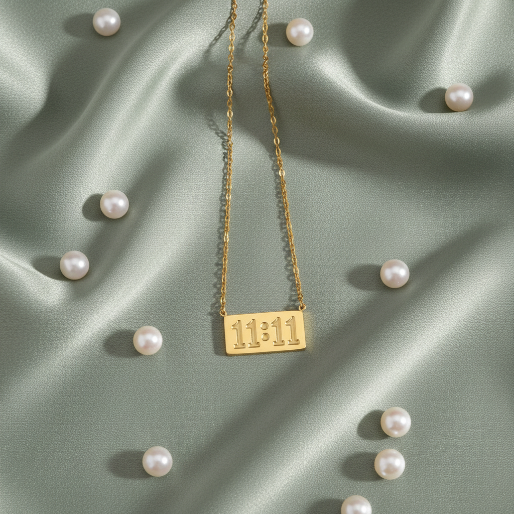Sage green silk with pearls