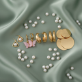Sage green silk with pearls