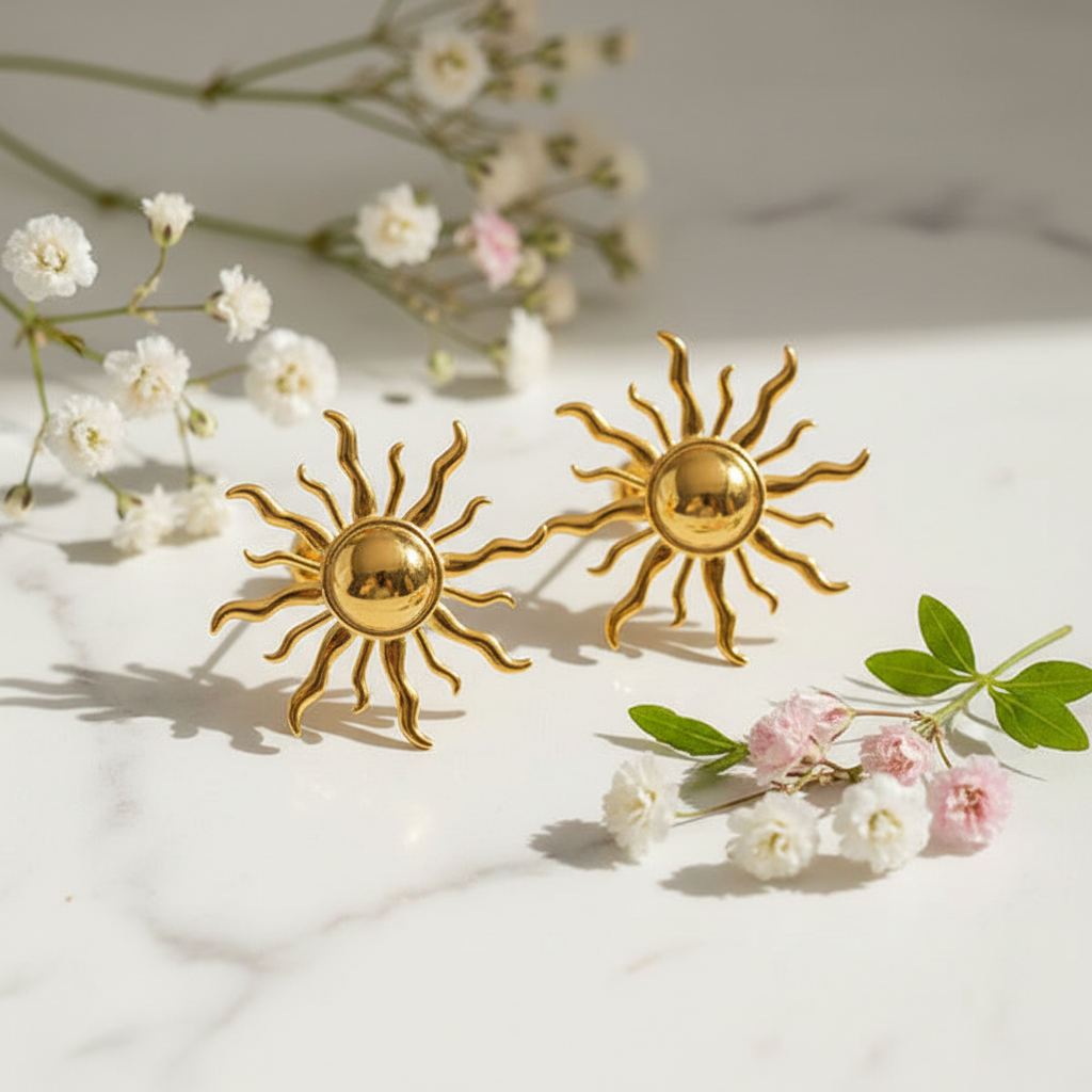 White marble with flowers