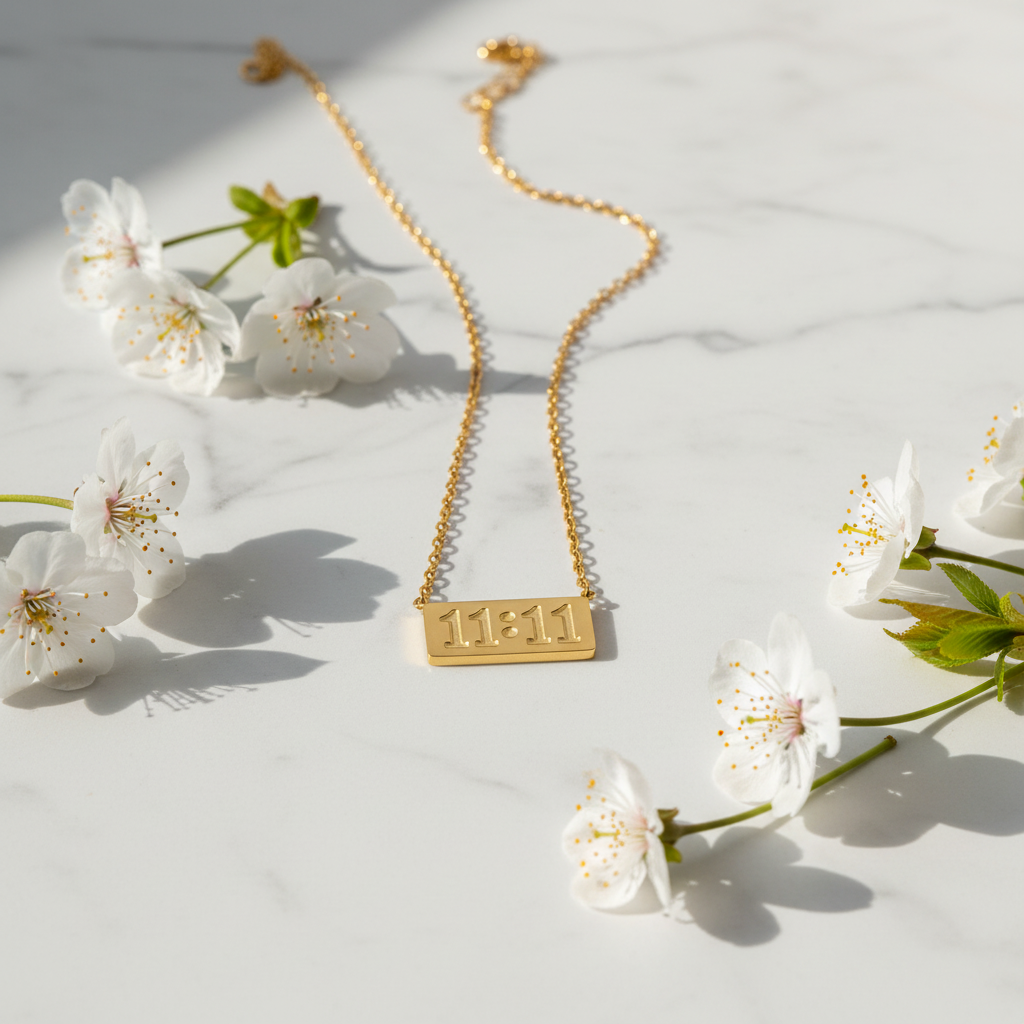 White marble with flowers