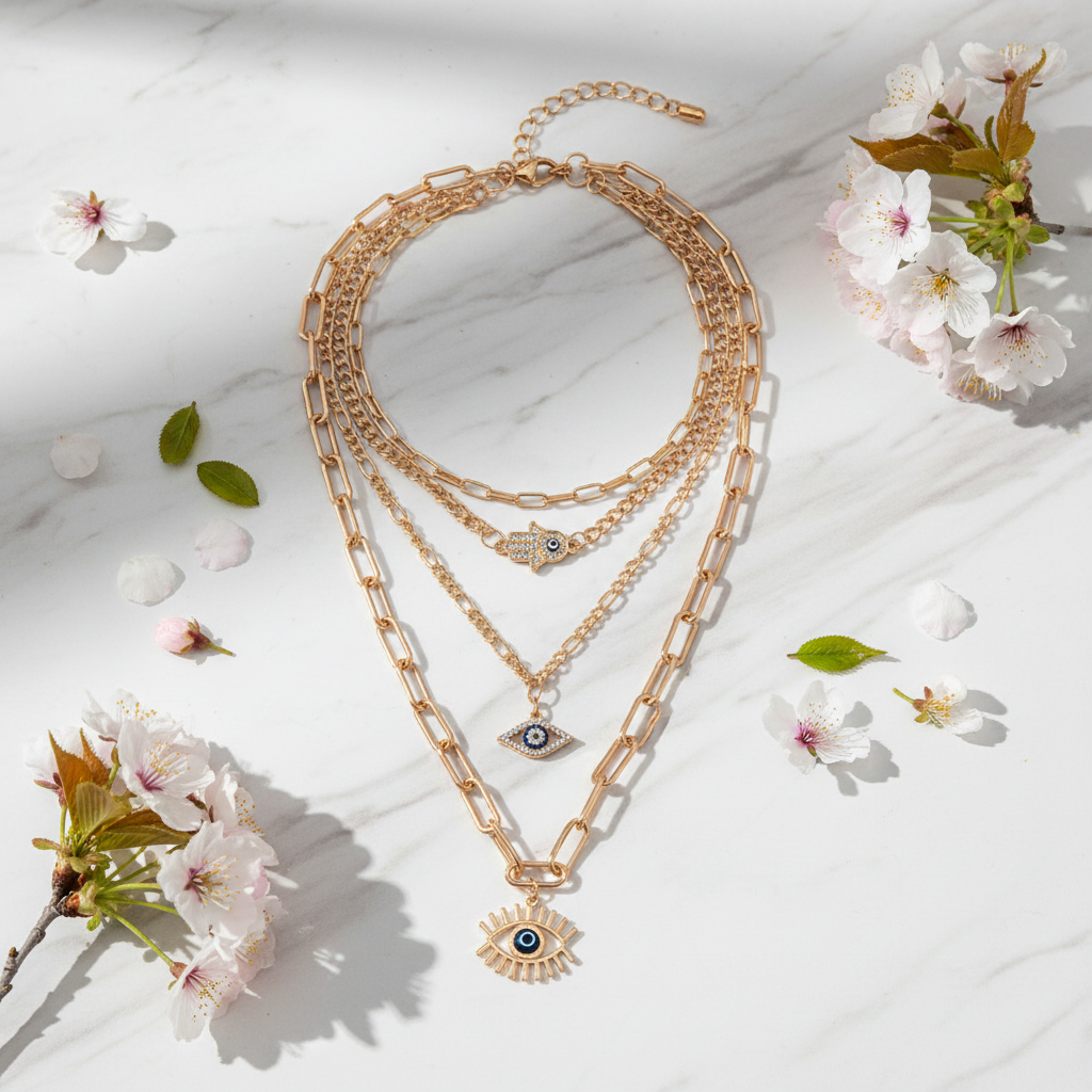 White marble with flowers